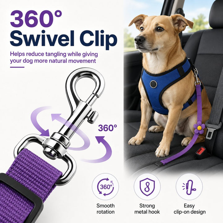 Adjustable Dog Car Seat Belt for Back Seat Travel