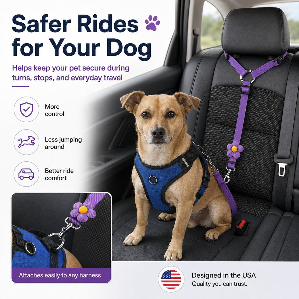Adjustable Dog Car Seat Belt for Back Seat Travel