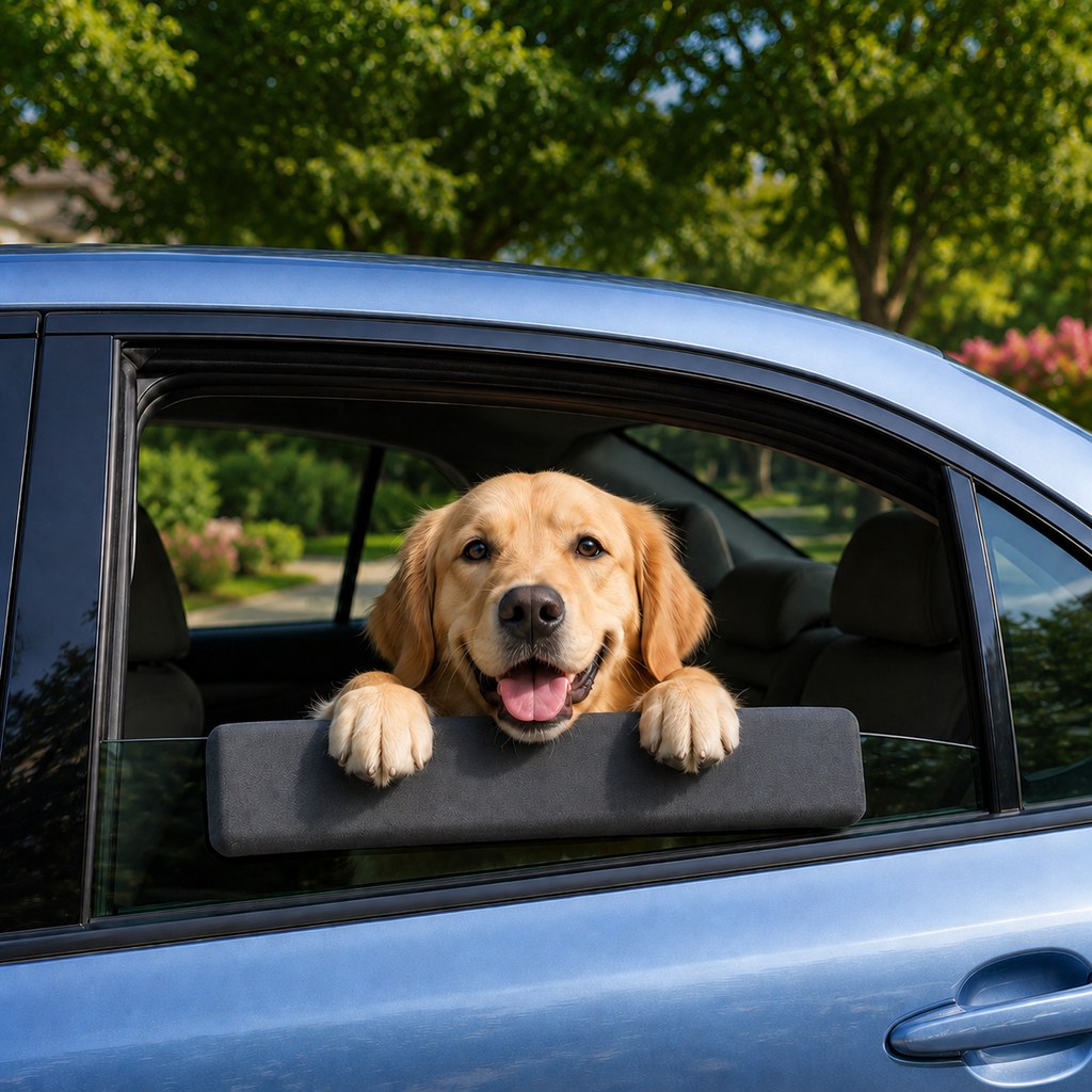 Dog Car Window Chin Rest Cushion | Soft Door-Edge Pillow for Road Trips & Daily Rides