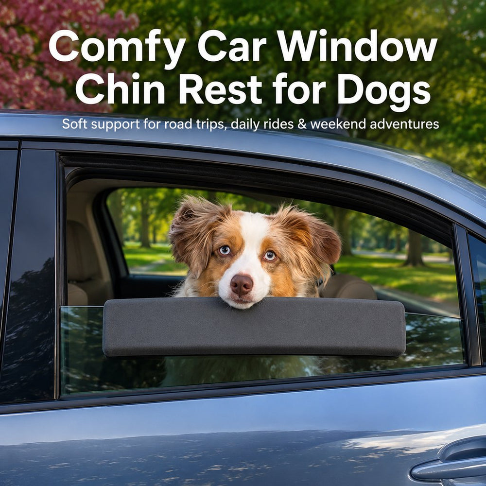 Dog Car Window Chin Rest Cushion | Soft Door-Edge Pillow for Road Trips & Daily Rides