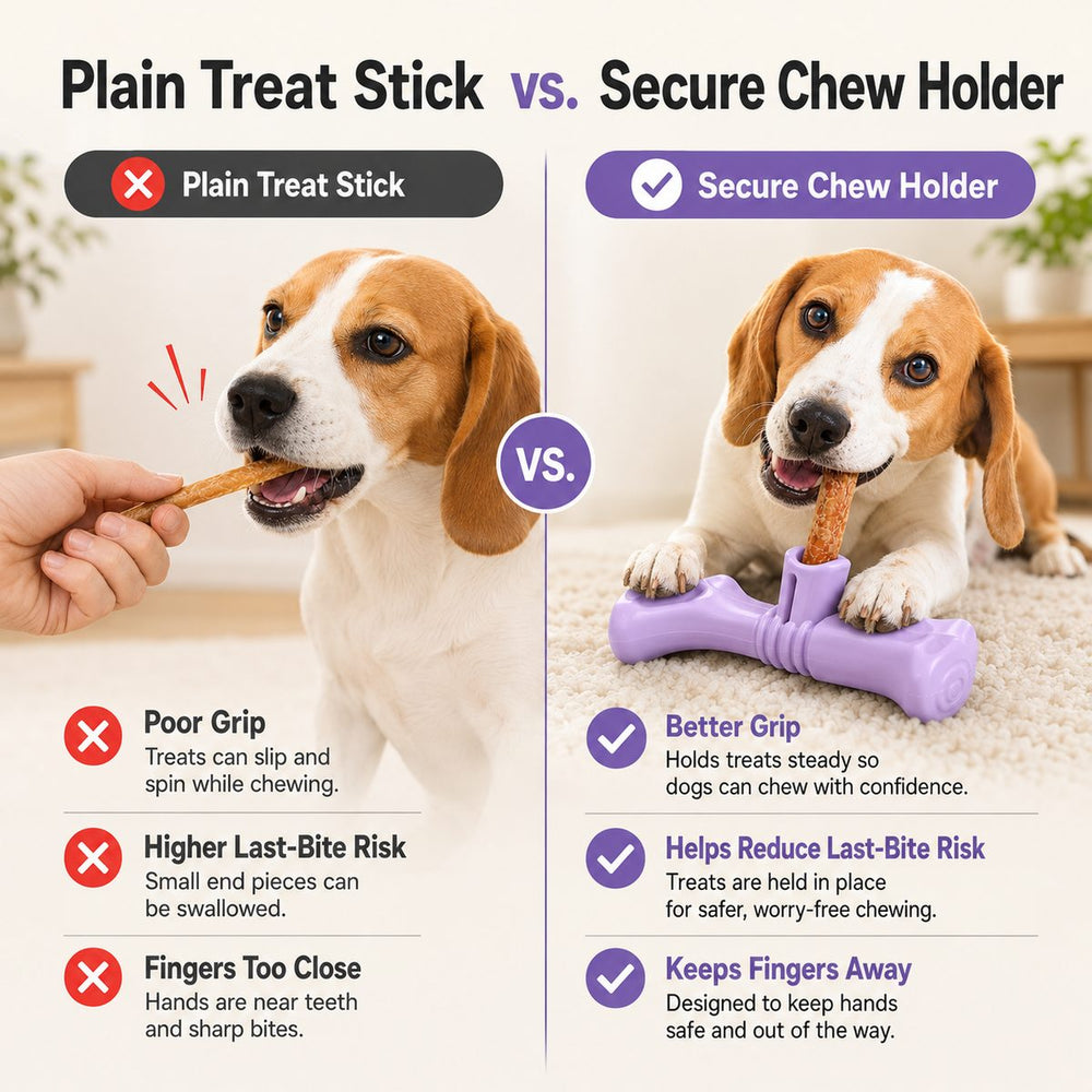 Dog Chew Stick Holder for Safer Treat Time at Home