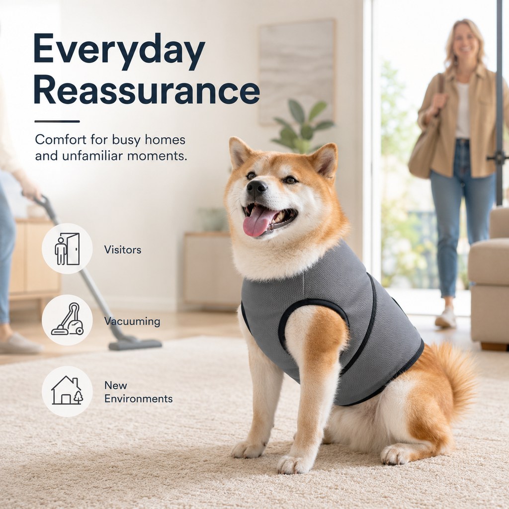 Dog Comfort Wrap Vest for Thunderstorms, Fireworks & Travel