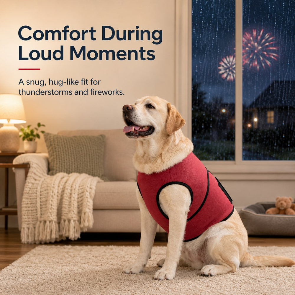 Dog Comfort Wrap Vest for Thunderstorms, Fireworks & Travel