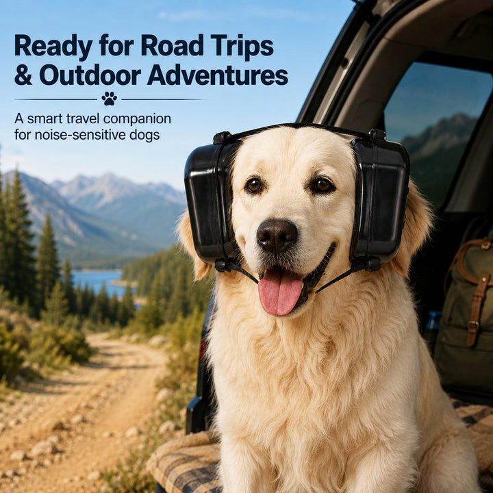 Dog Noise Reduction Ear Muffs for Fireworks, Thunderstorms & Travel
