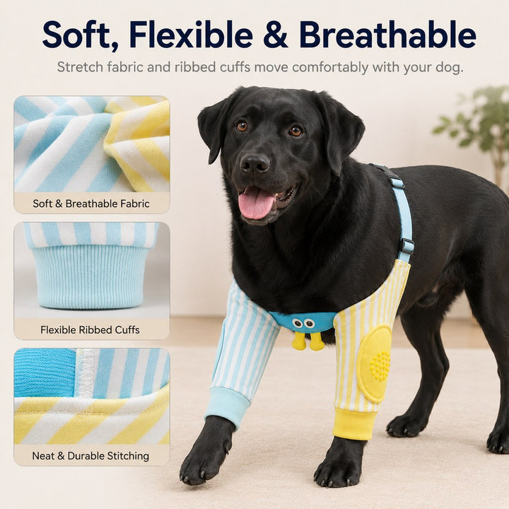Padded Dog Elbow Protector Sleeves for Hard Floors