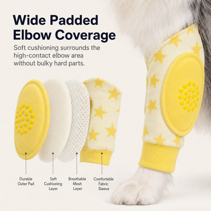 Padded Dog Elbow Protector Sleeves for Hard Floors