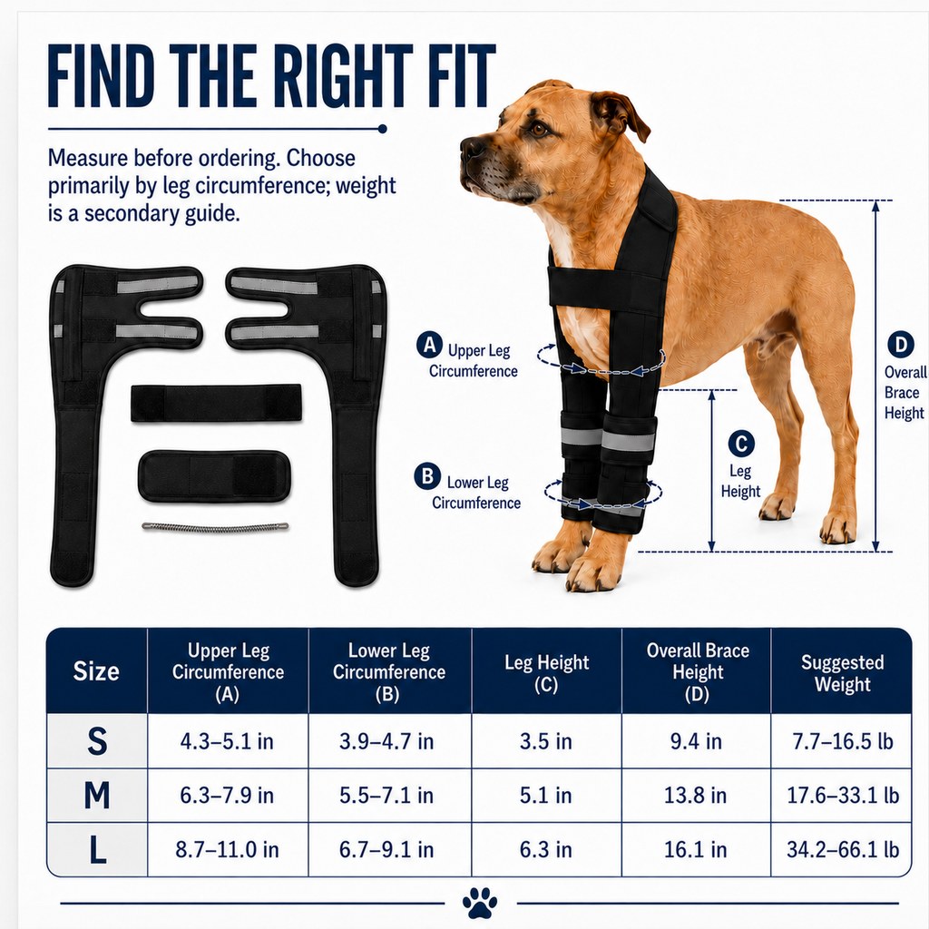 Dog Double Front Leg Support Brace for Unsteady Walking