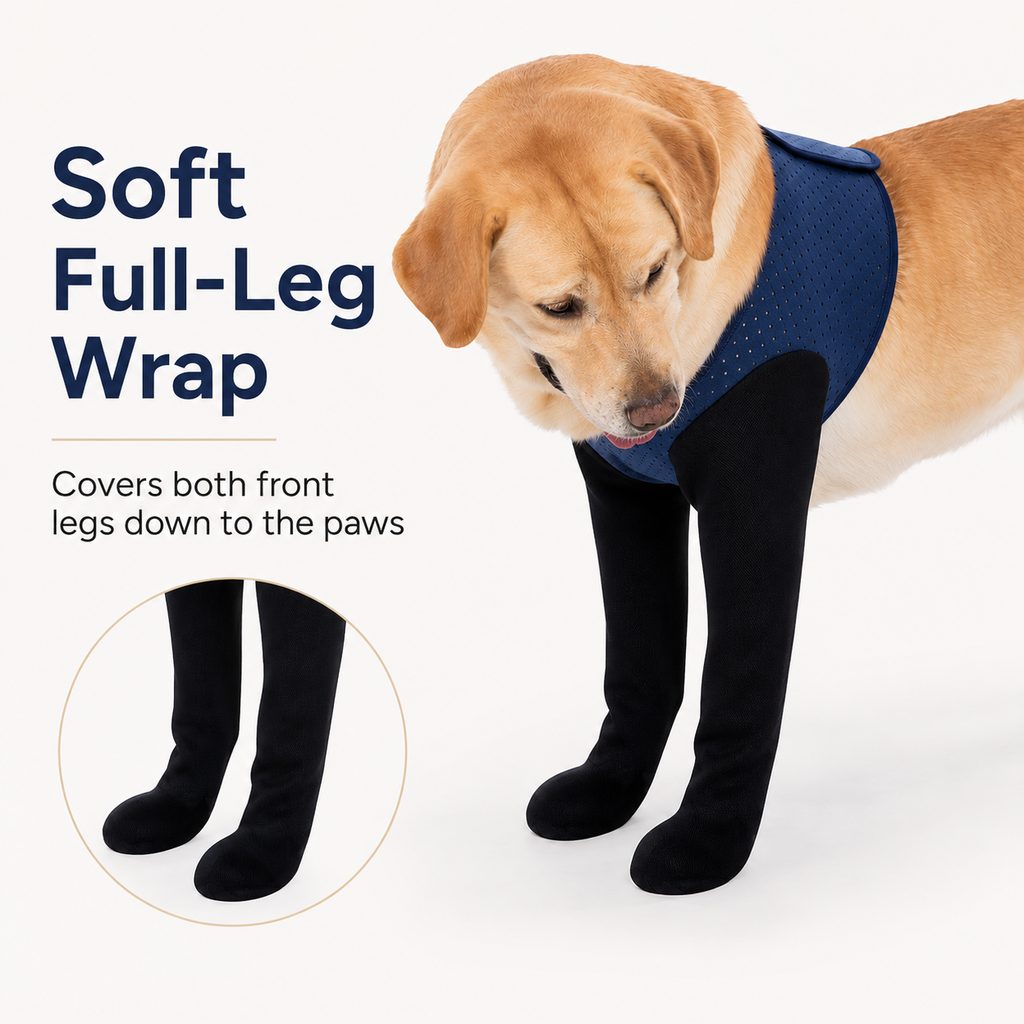 PawGuard Dual Front Leg Recovery Sleeves for Dogs