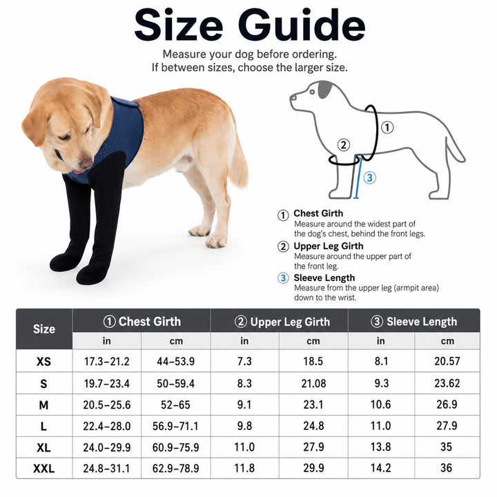 PawGuard Dual Front Leg Recovery Sleeves for Dogs