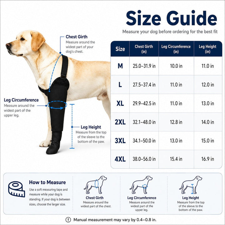 Dog Front Leg Protective Sleeve for Recovery & Walks | Helps Reduce Licking