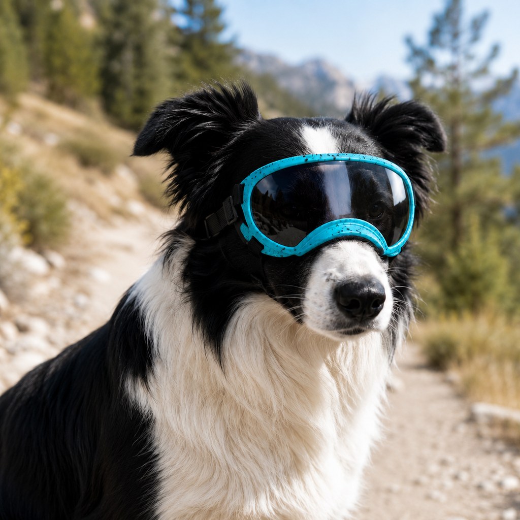 Photochromic Dog Goggles for Hiking & Car Rides | Adjustable Wind, Dust & Debris Coverage