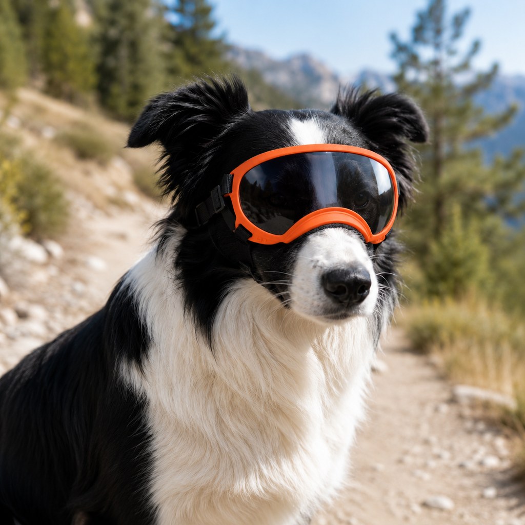 Photochromic Dog Goggles for Hiking & Car Rides | Adjustable Wind, Dust & Debris Coverage