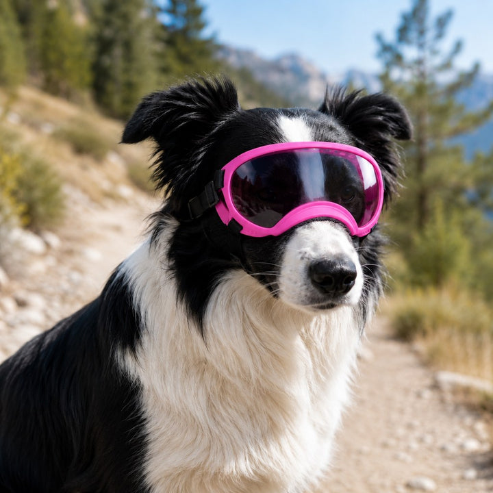 Photochromic Dog Goggles for Hiking & Car Rides | Adjustable Wind, Dust & Debris Coverage