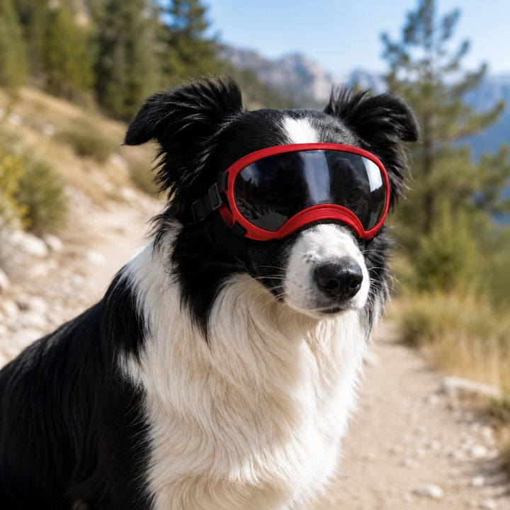 Photochromic Dog Goggles for Hiking & Car Rides | Adjustable Wind, Dust & Debris Coverage