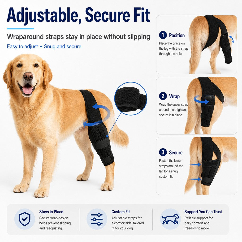 Adjustable Dog Leg Support Brace for Daily Walks | Support for Weak Front or Hind Legs