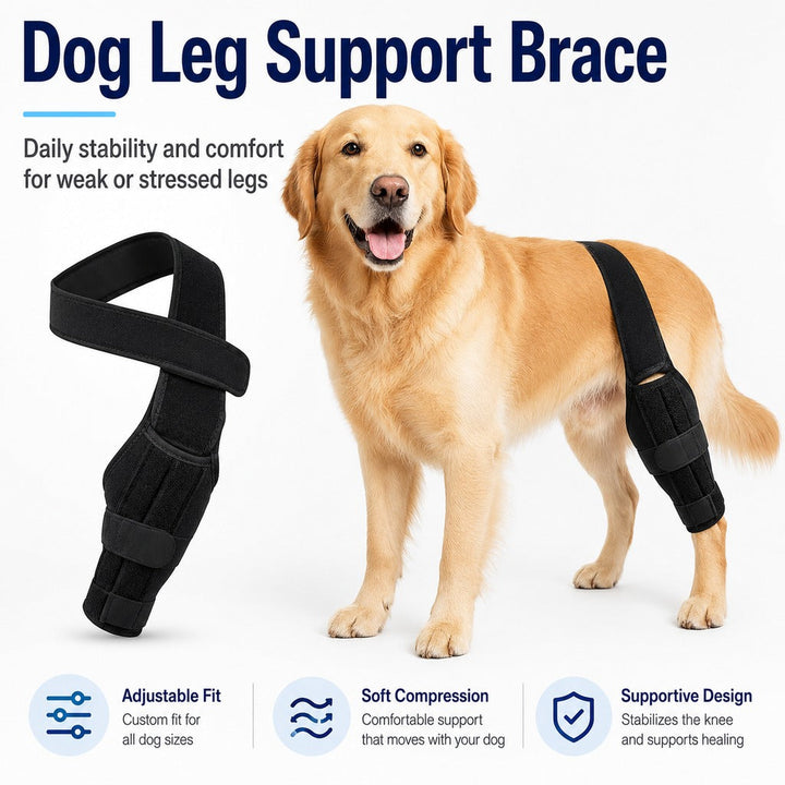 Adjustable Dog Leg Support Brace for Daily Walks | Support for Weak Front or Hind Legs