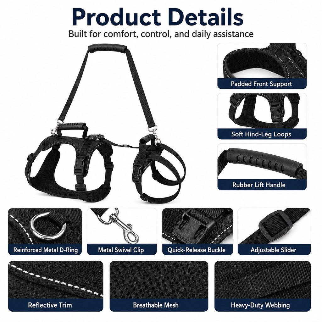 Full-Body Dog Lift Harness for Large Dogs