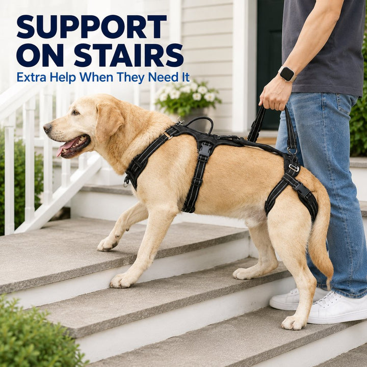 Full Body Dog Lift Harness for Stairs & Car | Mobility Support for Weak Hind Legs