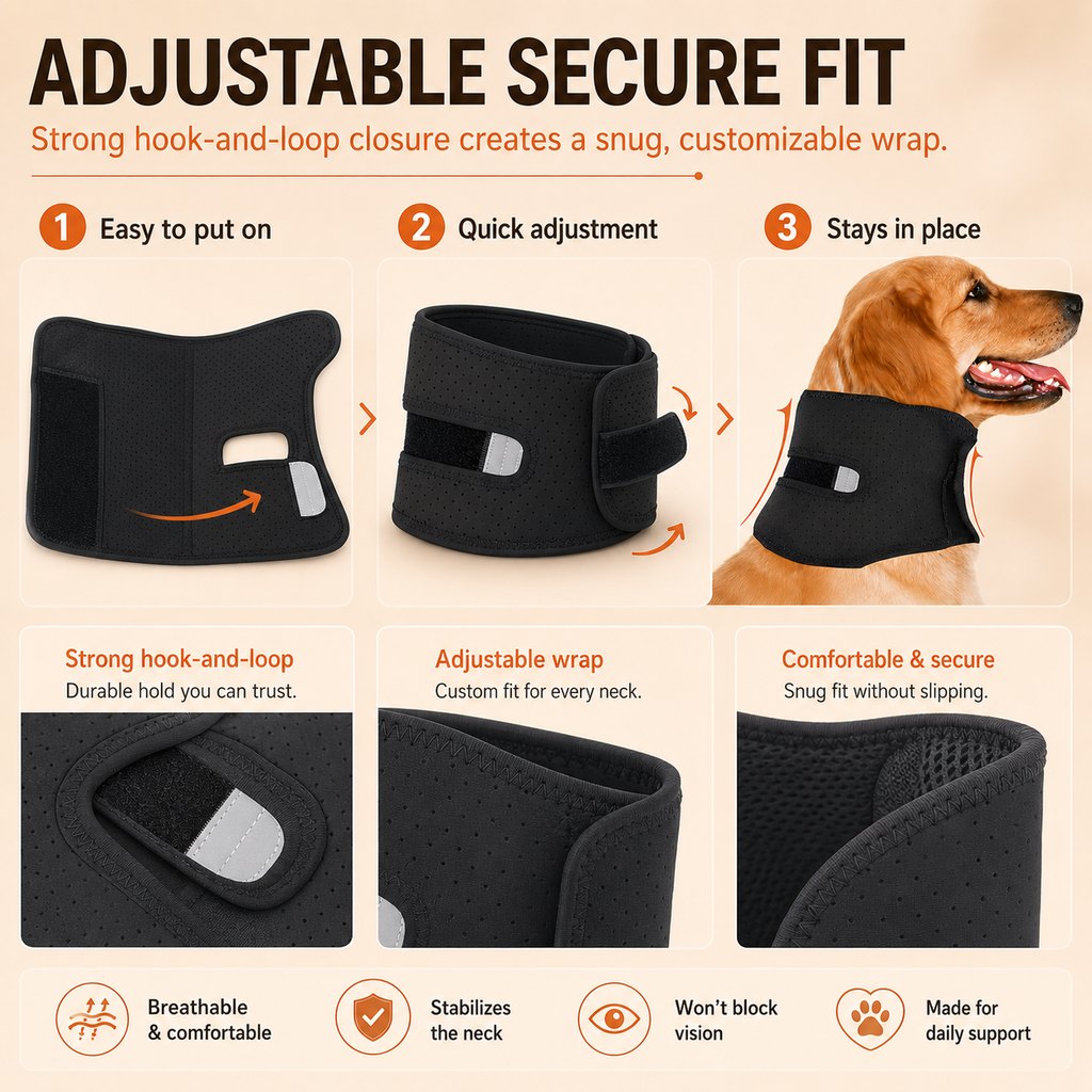 Dog Neck Brace for Post-Surgery Recovery & Daily Neck Support