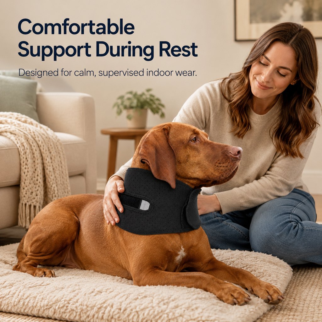 Adjustable Dog Neck Support Brace for Rest & Recovery
