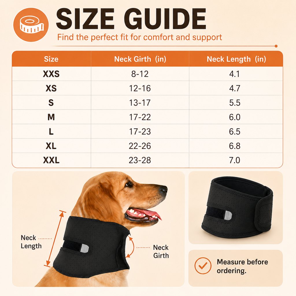 Dog Neck Brace for Post-Surgery Recovery & Daily Neck Support