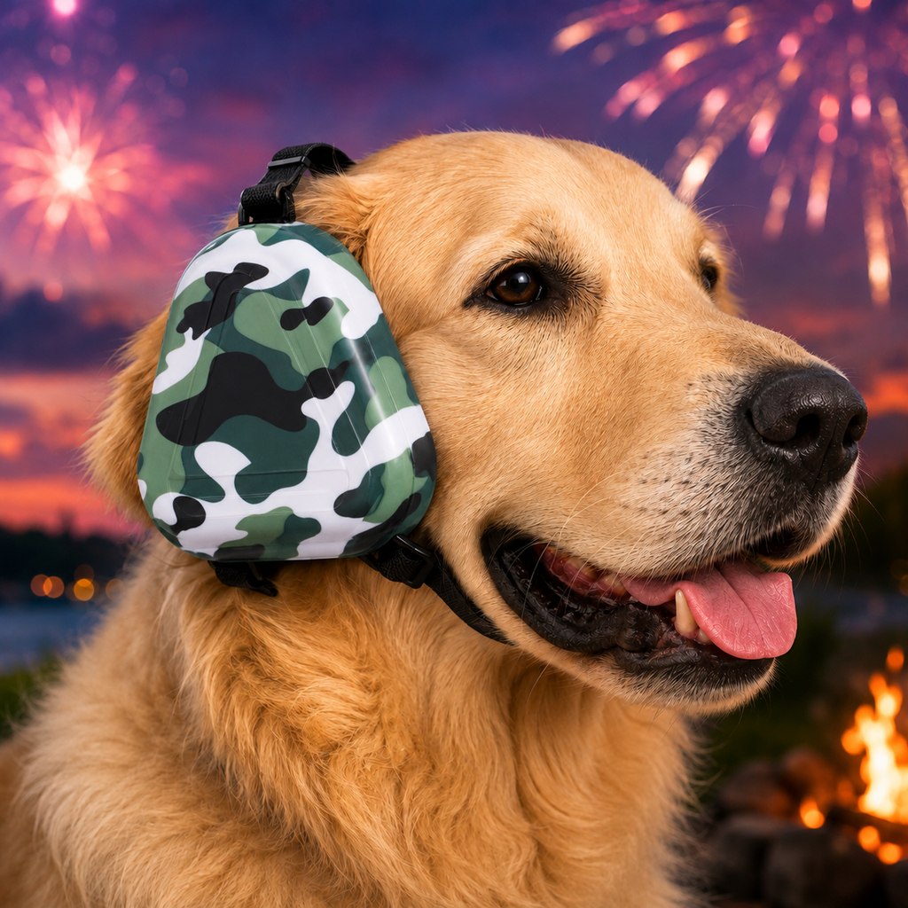 Dog Noise Reduction Ear Muffs for Fireworks, Thunderstorms & Travel