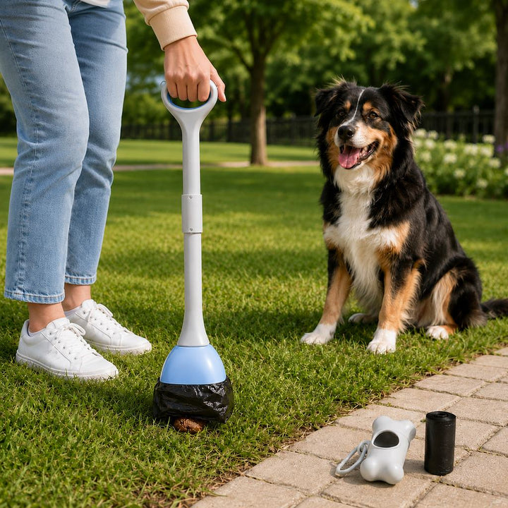 Dog Pooper Scooper for Walks & Yard Cleanup