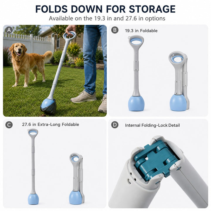 Dog Pooper Scooper for Walks & Yard Cleanup