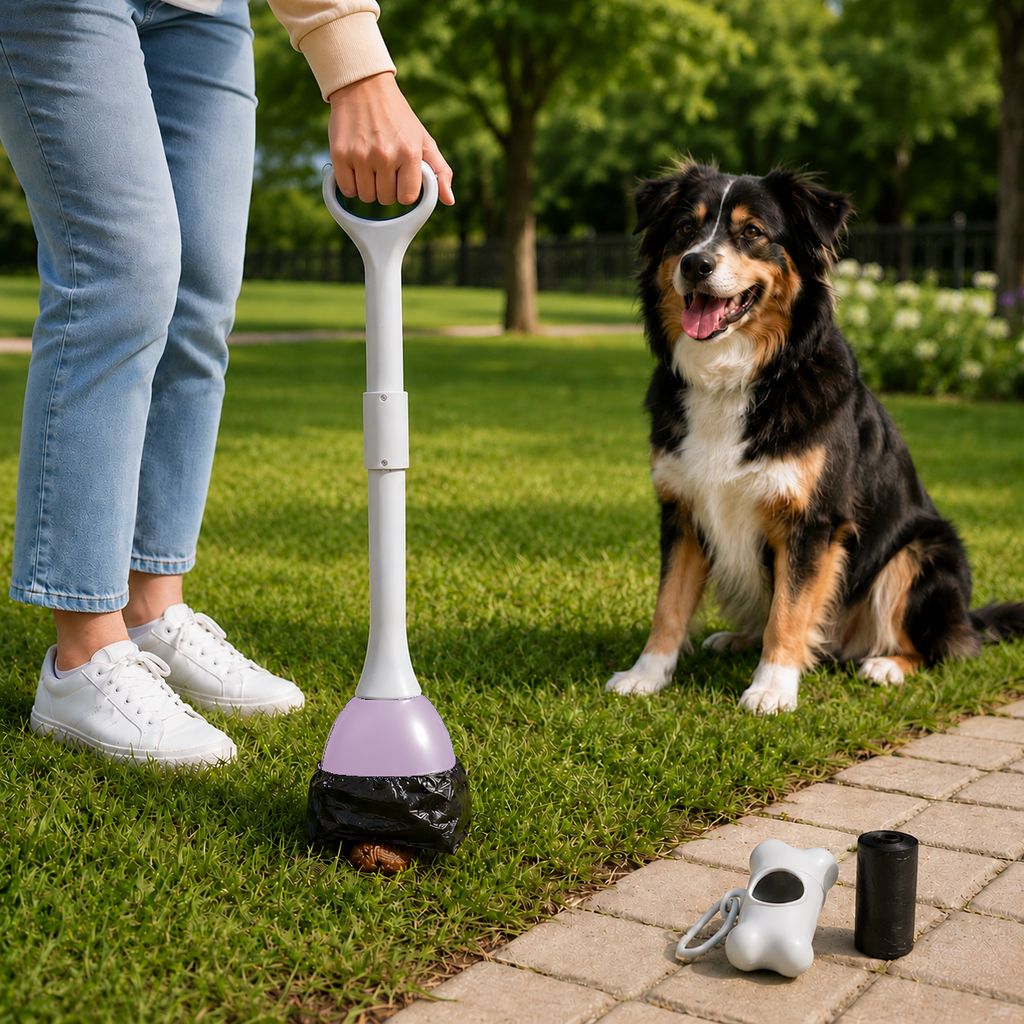 Dog Pooper Scooper for Walks & Yard Cleanup