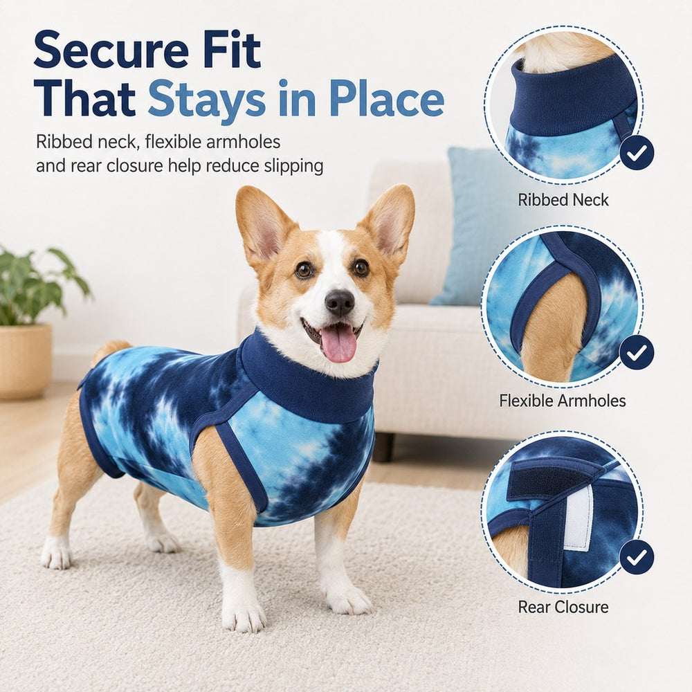 Dog Post Surgery Recovery Suit | Soft Anti-Lick Protective Onesie for Spay Neuter Recovery