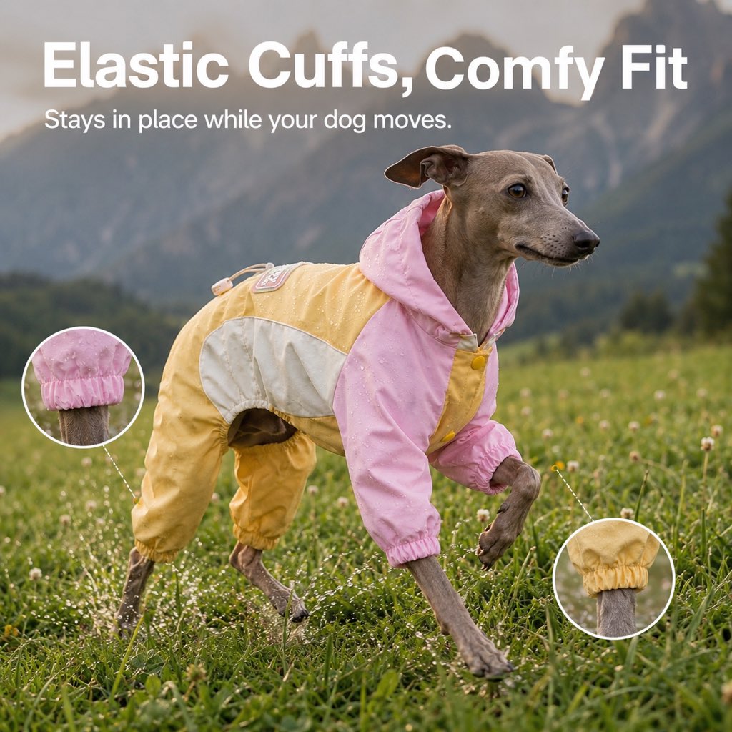 Waterproof Dog Rain Suit for Rainy Walks | Full-Body Mud & Splash Protection