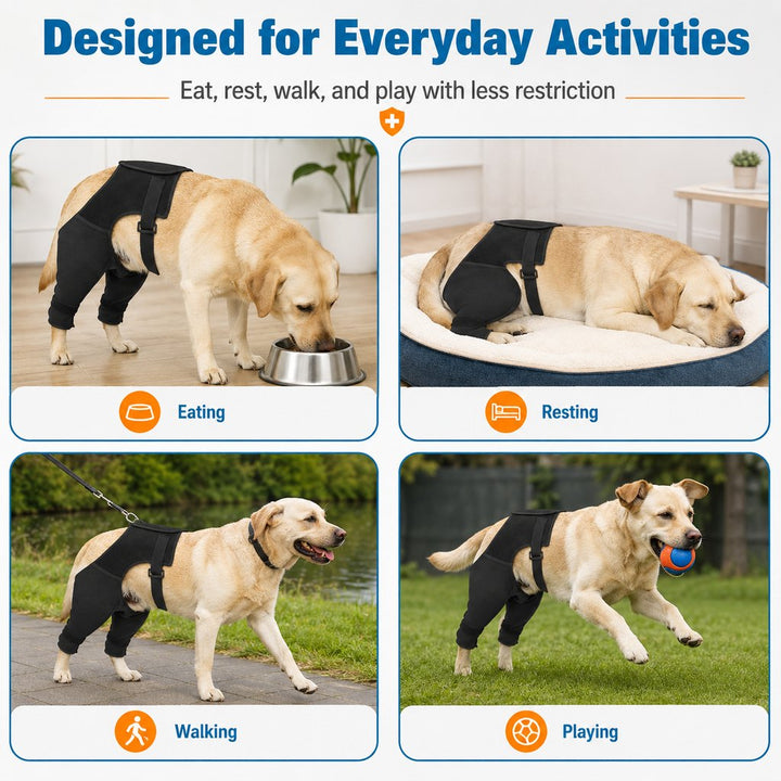 Dog Rear Leg Recovery Sleeve for Post-Surgery Care & Licking Protection