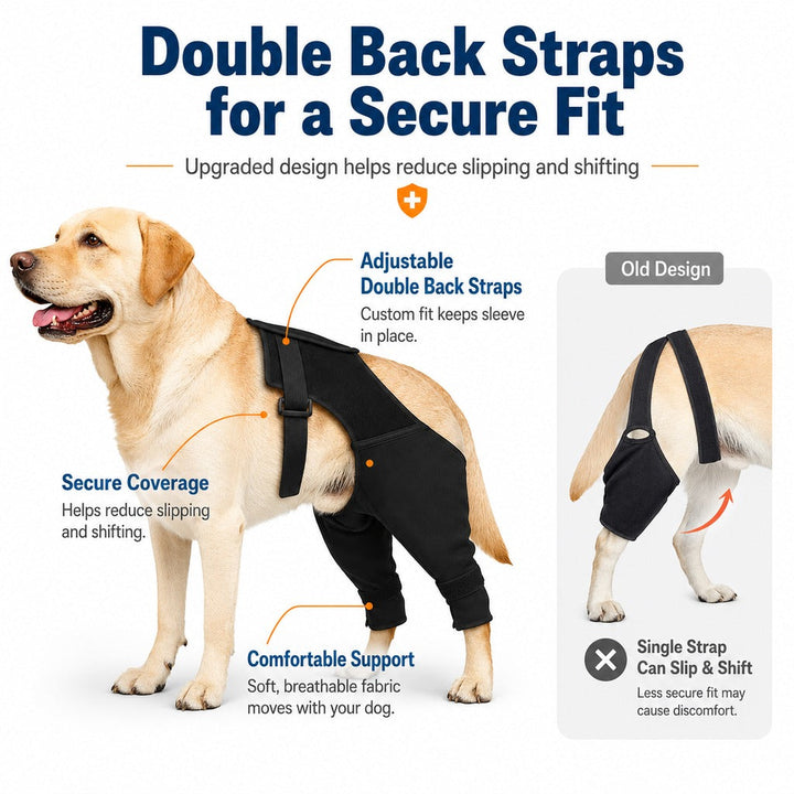Dog Rear Leg Recovery Sleeve for Post-Surgery Care & Licking Protection