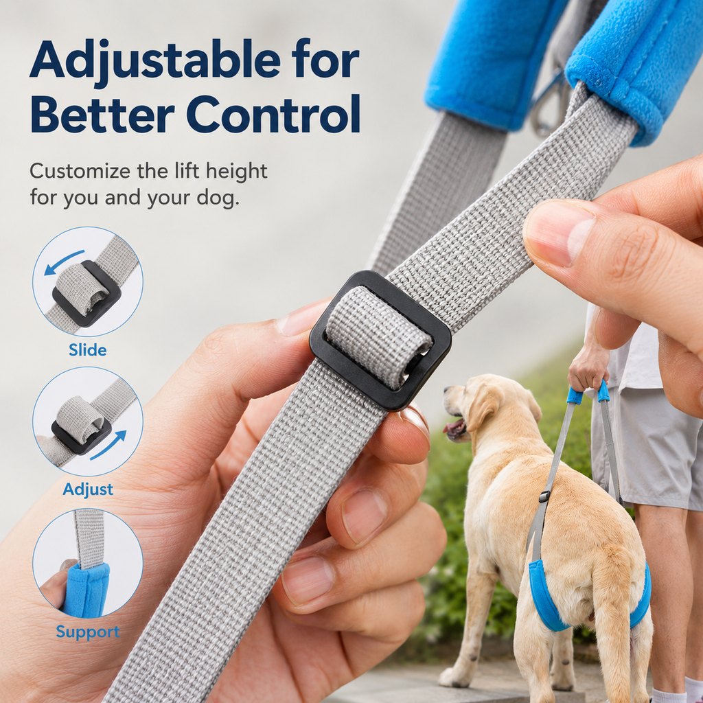 Dog Rear Leg Lift Support Sling for Stairs & Cars | Senior Dog Mobility Support