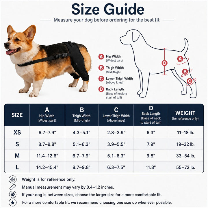 Dog Rear Leg Support Brace for Senior & Weak Dogs