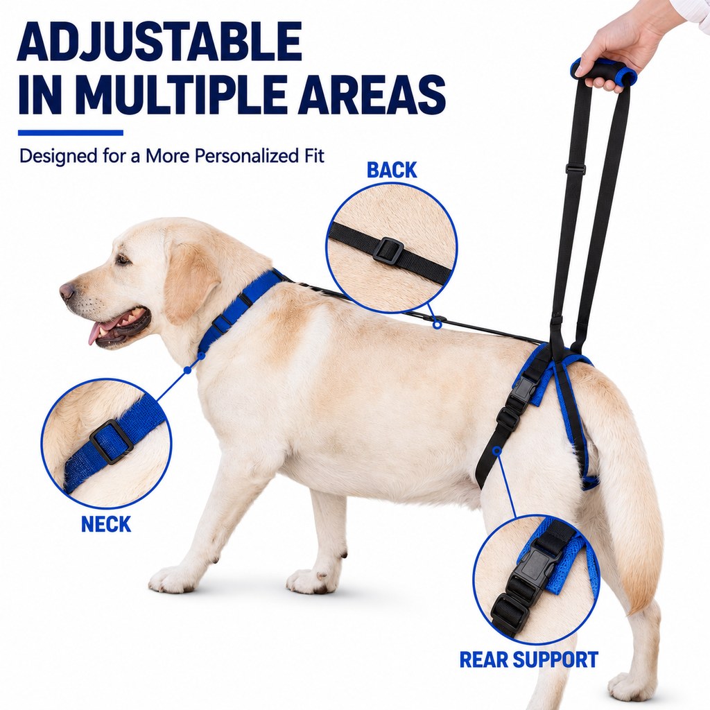 Adjustable Dog Rear Lift Support Harness