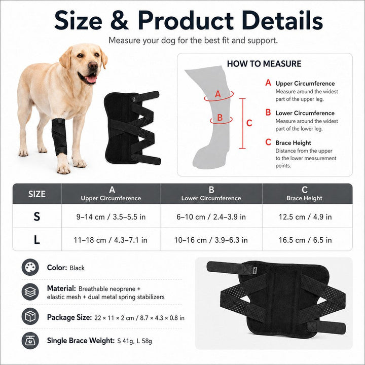 Dog Leg Recovery Support Brace for Senior Dogs & Post-Surgery Wound Protection
