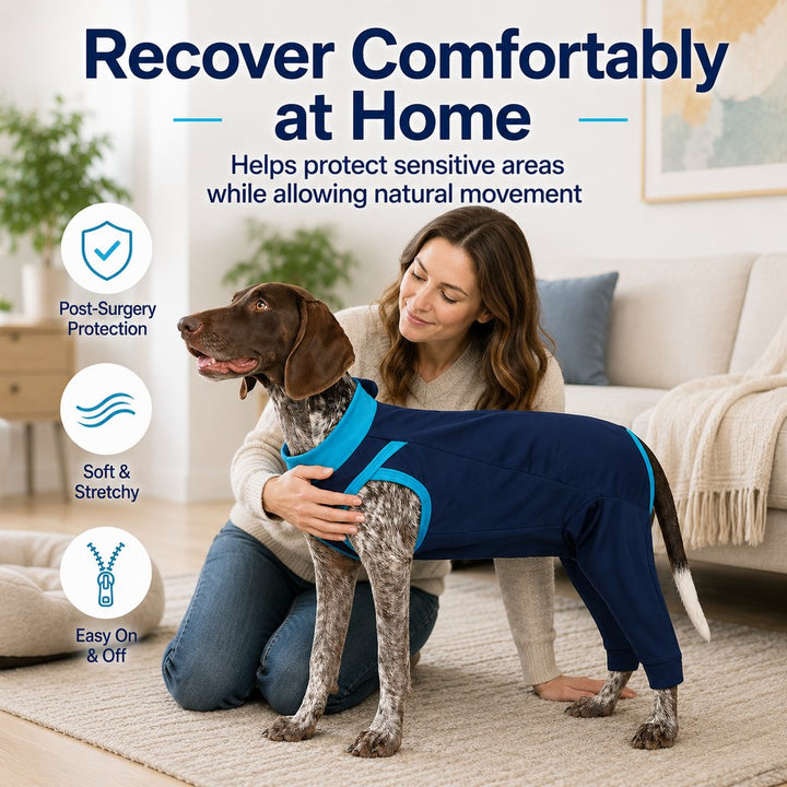 Dog Recovery Suit with Rear Leg Coverage | Anti-Lick Cone Alternative
