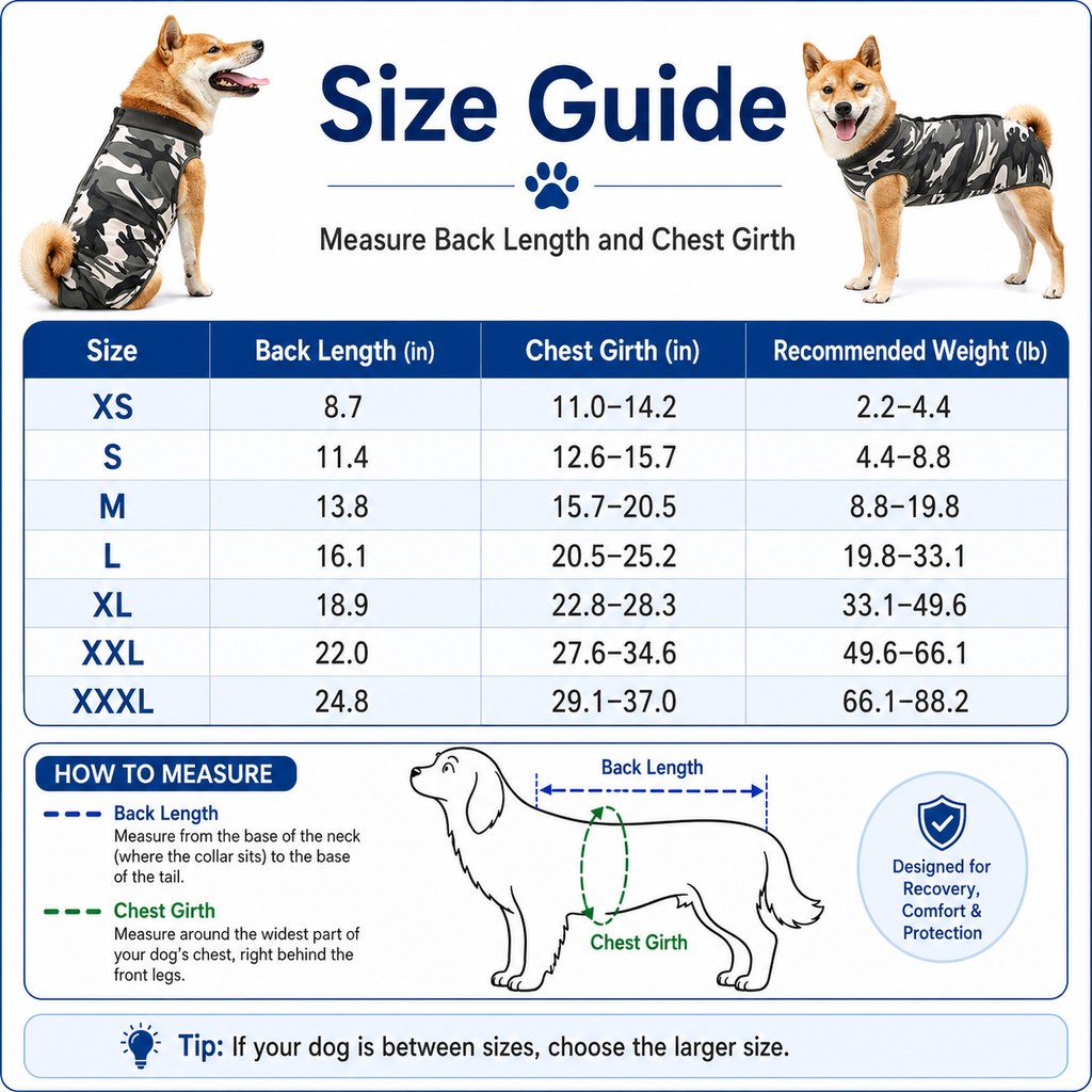 Dog Post-Surgery Recovery Suit for Spay & Neuter | Anti-Lick Cone Alternative