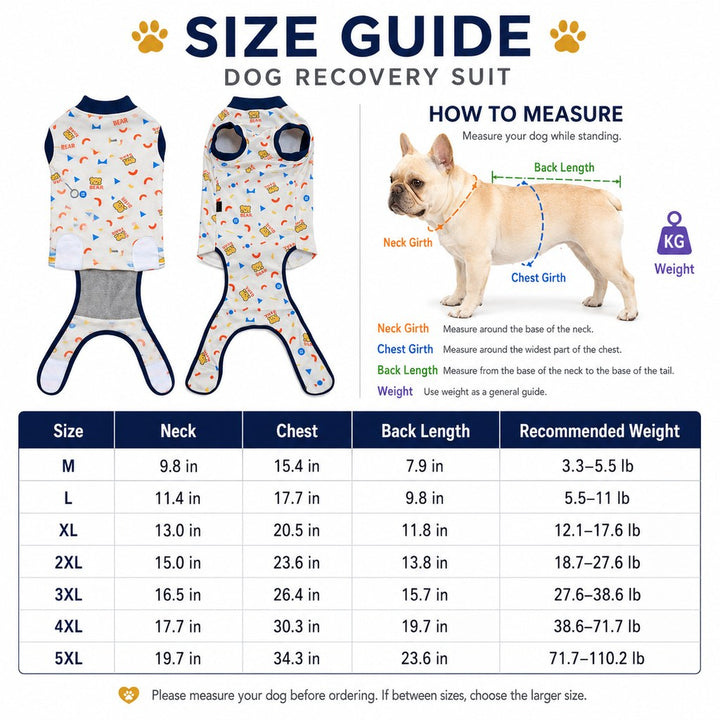 Dog Recovery Suit for Post-Surgery Belly Protection