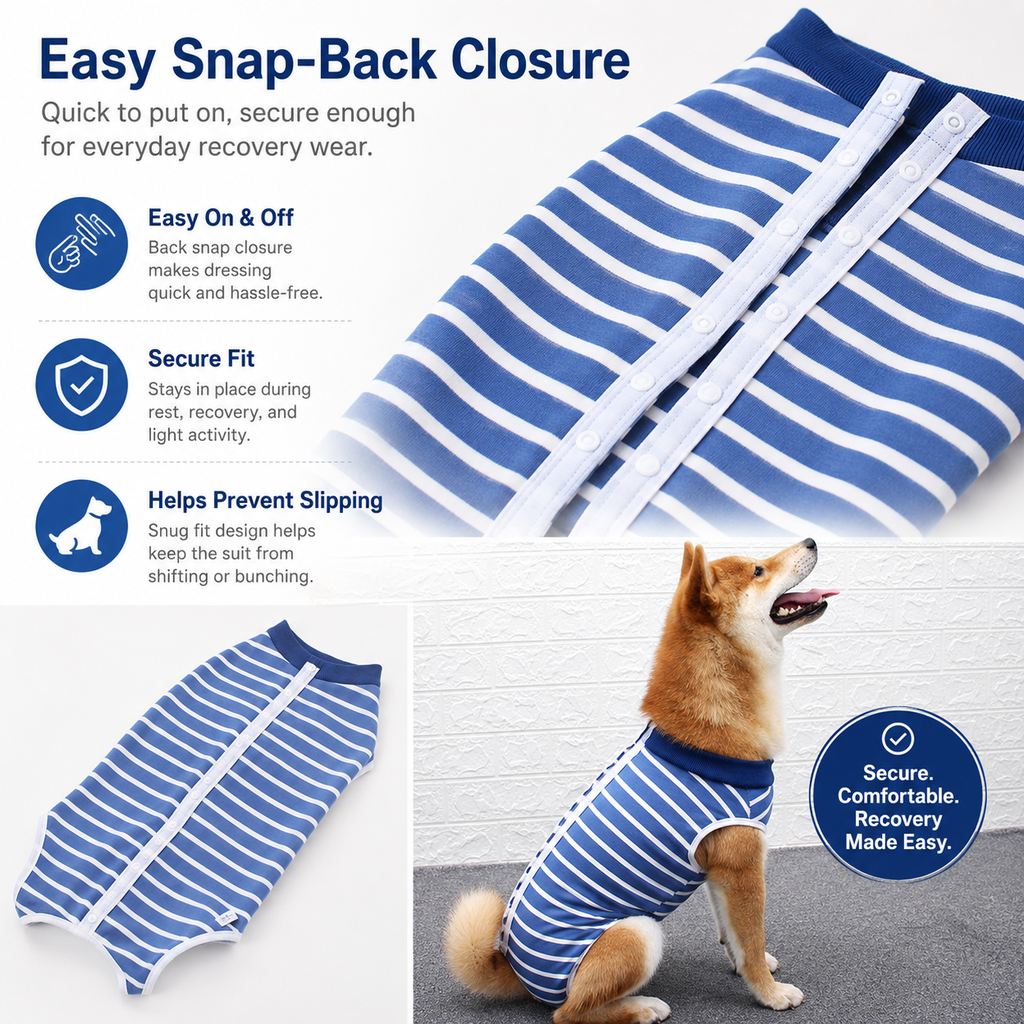 Dog Post-Surgery Recovery Suit for Spay & Neuter | Anti-Lick Cone Alternative