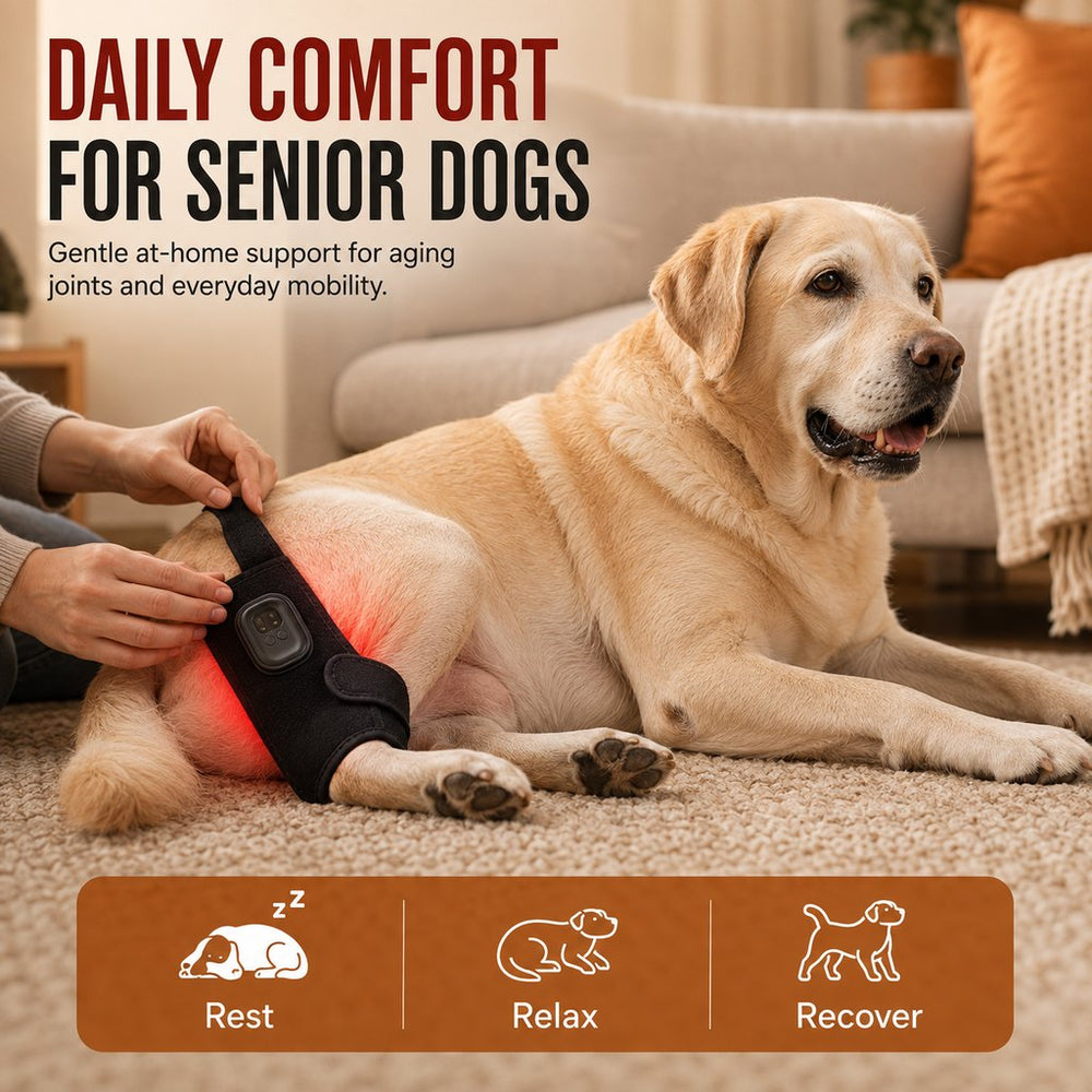 Dog Red Light Joint Wrap for Senior Dogs & Post-Walk Comfort