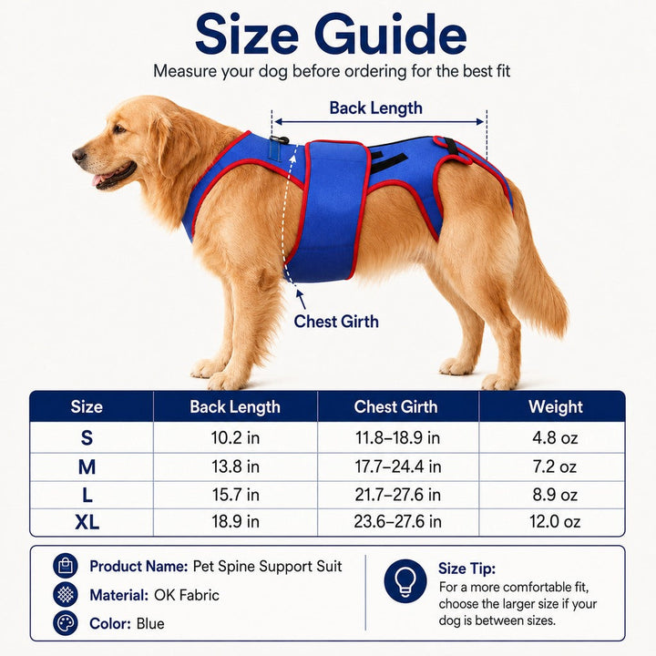 Dog Spine Support Vest for Senior & Recovery Dogs
