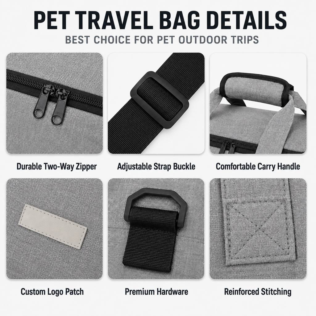 Pet Travel Bag for Dogs & Cats
