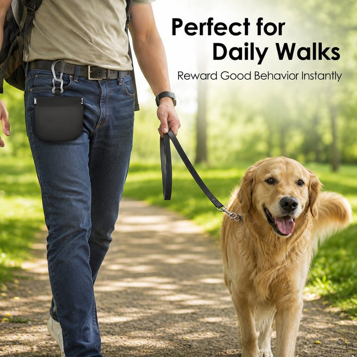 Hands-Free Silicone Dog Treat Pouch for Walks & Training