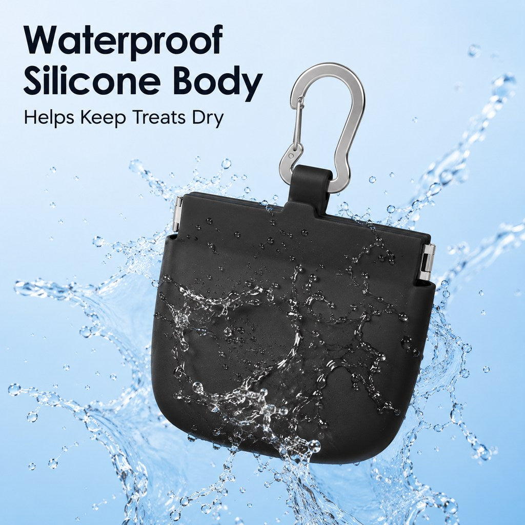 Hands-Free Silicone Dog Treat Pouch for Walks & Training