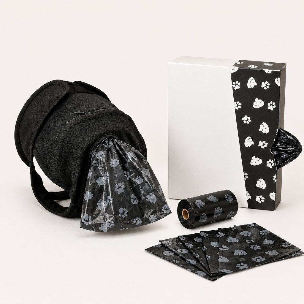 Dog Waste Catcher Pants with 50 Bags for Daily Walks | Less Bending, Easier Poop Cleanup