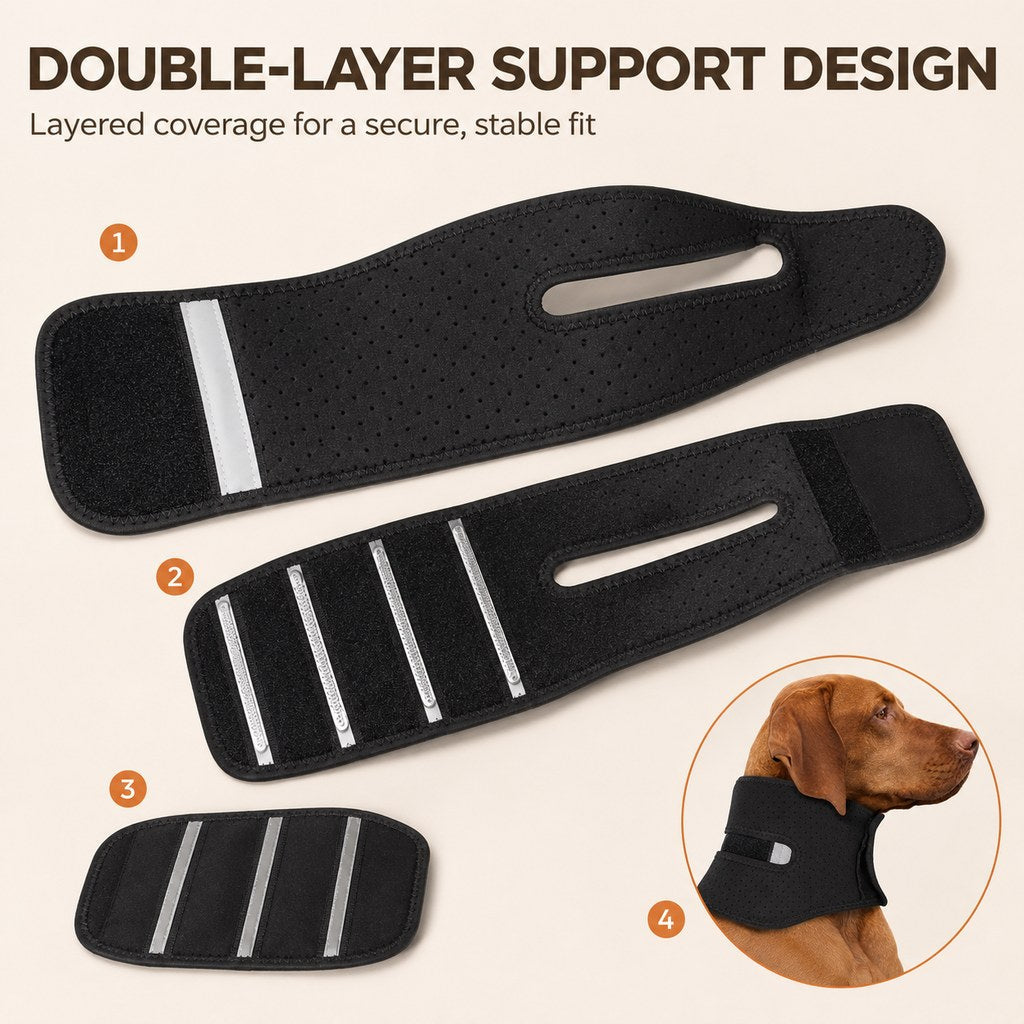 Adjustable Dog Neck Support Brace for At-Home Rest