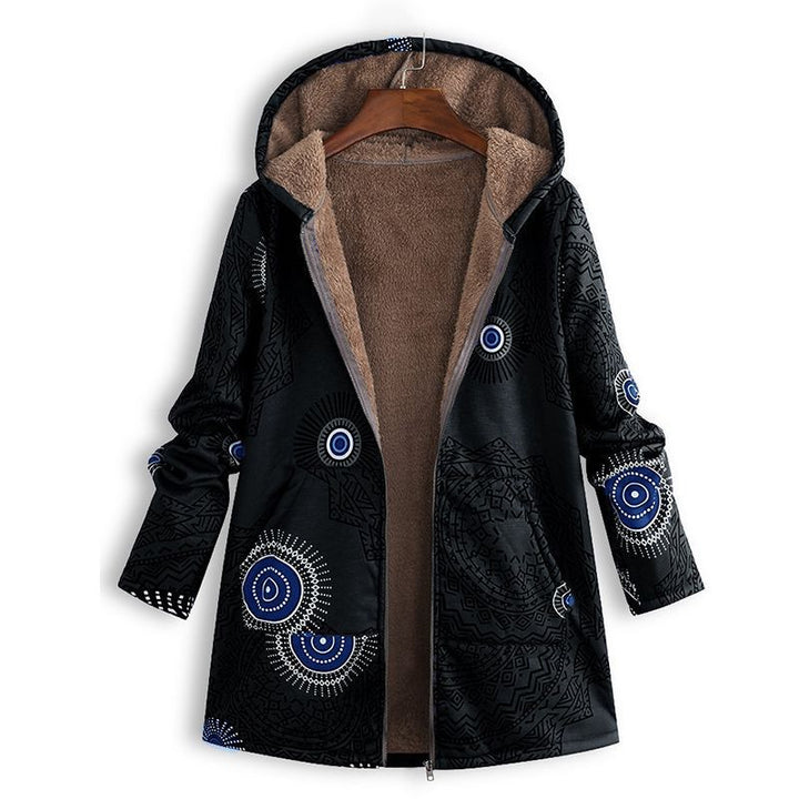 Women's Floral Hooded Winter Coat