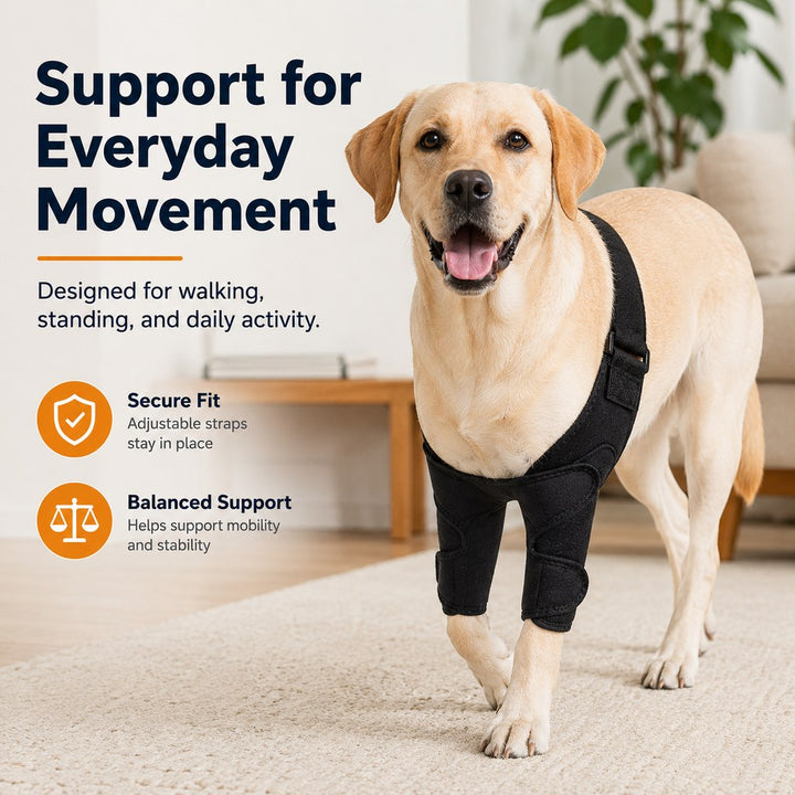 Dual Front Leg Dog Support Brace for Walking & Rest